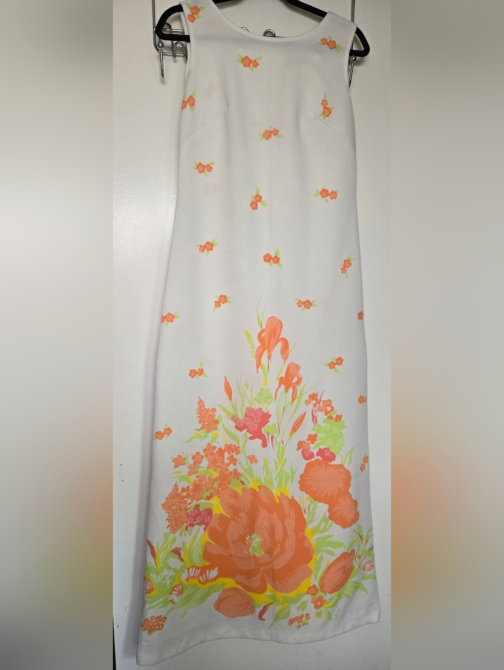 Vintage Sleeveless Maxi Dress Floral